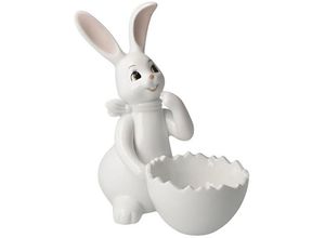 4005169366338 - Osterhase GOEBEL Figur Hase mit Schale Snow White - Cute Girl weiß B135cm H16cm T7cm Porzellan Dekofiguren Osterfigur Dekofigur Ostern Osterdekoration