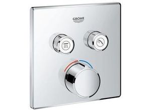 4005176413445 - SmartControl Unterputzmischer zwei Absperrventile eckige Rosette 2 Verbraucher chrom - 29148000 - Grohe