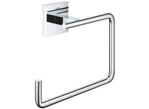 4005176753503 - QuickFix - Start Cube - Handtuchring - Chrom-Finish 40975000 (zum Aufschrauben oder Aufkleben) - Grohe