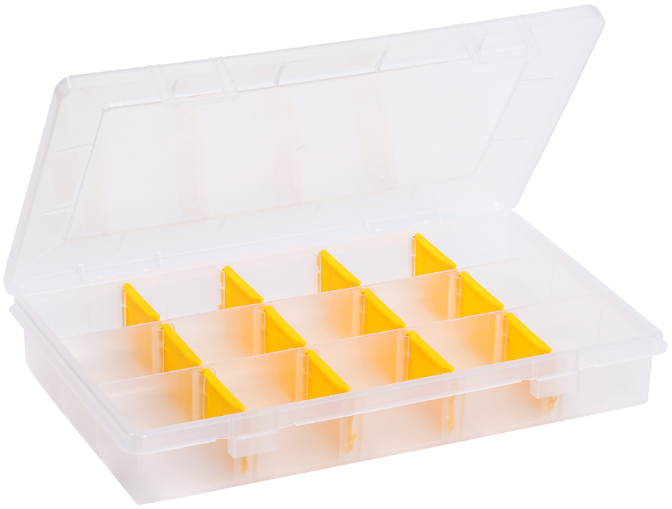 4005187572254 - Allit Kunststofftechnik - Allit Sortimentskasten EuroPlus Basic 29 3 3-15 Fächer12 flexible Trennstege 290 x 185 x 46 mm transparent gelb 4005187572254 - Allit Kunststofftechnik - Allit Sortimentskasten EuroPlus Basic 29 3 3-15 Fächer12 flexible Trennstege 290 x 185 x 46 mm transparent gelb