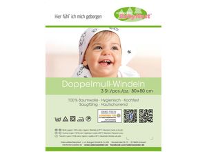 4005226177952 - Mull-Windeln COTTON (80x80) 3er Pack in weiß