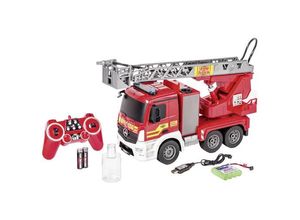 4005299012143 - Carson Modellsport MB Arocs Feuerwehr m Drehleiter 120 RC Einsteiger Funktionsmodell LKW