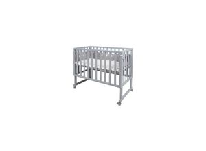 4005317314983 - Stubenbett safe asleep® 3 in 1 Little Stars Beistellbett grau Babybett & Bank mit Zubehör