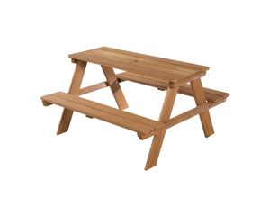 4005317316062 - Kindersitzgruppe Outdoor+ wetterfeste Sitzgarnitur Picknick for 4 Massivholz Teak-Optik - B-Ware sehr gut