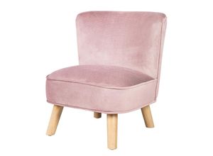 4005317319117 - Kindersessel „Lil Sofa“ bequemer Sessel mit stabilen Holzfüßen und Samtstoff in Mauve