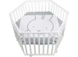 4005317334097 - Laufgitter ROBA miffy weiß 6-eckig weiß Baby Laufställe mit Stoffeinlage