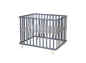 4005317337890 - Laufgitter ROBA Luxe grau 75x100 cm grau (anthrazit) Baby Laufställe mit Laufgittereinlage Greyish gesteppt