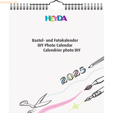 4005329158018 - 5 x Bastelkalender 215x24cm weiß weiß 2025