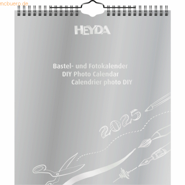 4005329158070 - 5 x Bastelkalender 215x24cm silber schwarz 2025