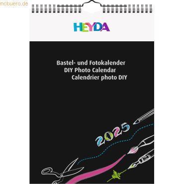 4005329158094 - 5 x Bastelkalender A4 schwarz schwarz 2025