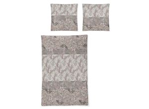 4005367108433 - Bettwäsche IRISETTE Sky 8436 Gr B L 155 cm x 200 cm (1 St) B L 80 cm x 80 cm (1 St) Mako-Satin beige Bettwäsche 155x200 cm edel und hochwertig