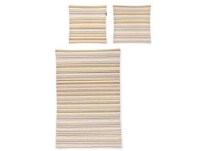4005367117015 - Bettwäsche IRISETTE Easy 8513 Gr B L 155 cm x 220 cm (1 St) B L 80 cm x 80 cm (1 St) Seersucker orange Seersucker-Bettwäsche pflegeleicht