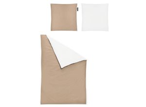 4005367792960 - Wendebettwäsche IRISETTE Jessica Bettwäsche Gr B L 155 cm x 220 cm (1 St) B L 80 cm x 80 cm (1 St) Mako-Satin beige (natur) Bettwäsche 155x220 cm zeitlose Instagram-Blogger-Kollektion