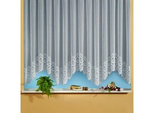 4005385126983 - Weckbrodt-gardinen - Jacquard Blumenfensterstore Miriam m Blumenbordüre weiß Ausführung Einzel Fertigstore Farbe weiß Größe 145X450 - weiß