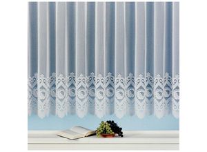 4005385127294 - Weckbrodt-gardinen - Jacquard Store Miriam mit Blumen Bordüre weiß Ausführung Einzel Fertigstore Farbe weiß Größe 245X600 - weiß