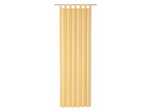 4005385138870 - Vorhang WECKBRODT Vito Gardinen Gr 175 cm Schlaufen 140 cm gelb Schlaufen Gardine Schlaufenschal Gardine blickdicht Microvelour Unifarben