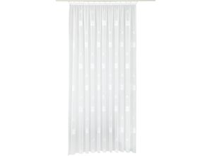 4005385484069 - Gardine WECKBRODT Alexa Gardinen Gr 95 cm Smokband 1100 cm weiß Smokband halbtransparent Polyester gemustert nach Maß