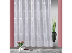 4005385486834 - Gardine WECKBRODT Lilly Gardinen Gr 145 cm Smokband 914 cm weiß Smokband halbtransparent Polyester Motiv gemustert nach Maß