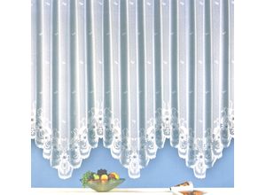 4005385825336 - Gardine WECKBRODT Flensburg Gardinen Gr 160 cm Kräuselband 750 cm weiß Kräuselband Jacquard Bogenstore