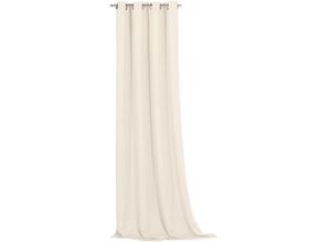 4005385827460 - Vorhang WECKBRODT Ronja Gardinen Gr 245 cm Ösen 275 cm beige (creme) Fertiggardine Flauschvorhang Gardine Ösenschal Übergardine Ösen Gardine Thermo blickdicht wärme- und kälteisolierend Schalldämmend