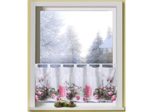 4005385829136 - Scheibengardine WECKBRODT Rosa Kerzen Gardinen Gr 45 cm Schlaufen 120 cm bunt (multi) Gardine Scheibengardine Scheibengardinen blickdicht 4005385829136 - Scheibengardine WECKBRODT Rosa Kerzen Gardinen Gr 45 cm Schlaufen 120 cm bunt (multi) Gardine Scheibengardine Scheibengardinen blickdicht