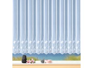 4005385834376 - Gardine WECKBRODT Florenz Gardinen Gr 145 cm Kräuselband 750 cm weiß Landhaus Gardinen Kissenhülle ohne Füllung Jacquard strukturierte Oberfläche3D Effekt
