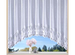 4005385837476 - Weckbrodt Gardine »Weimar« (1 St) Jacquard C-Bogen floral Halbtransparent Sockel Bordüre Store