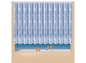4005385839357 - Gardine WECKBRODT Verona Gardinen Gr 100cm Kräuselband 450cm weiß halbtransparent Bordüre Kante Bestseller