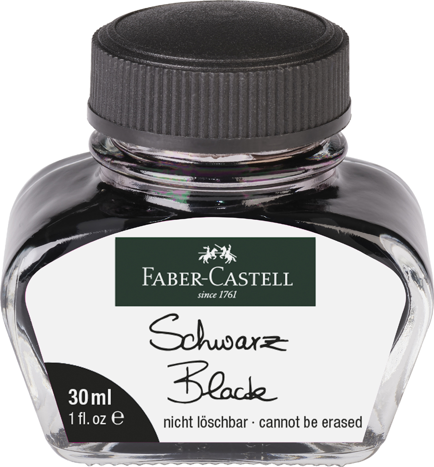 4005400189047 - FABER-CASTELL Tinte im Glas schwarz Inhalt 30 ml