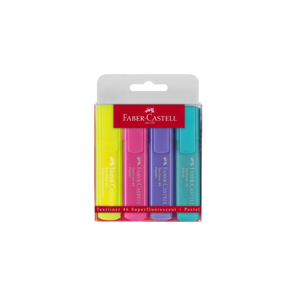 4005401011040 - Textmarker Textliner 46 Pastell 154610 Etui 4-farbig pastell sortiert 1-5mm Keilspitze 4005401011040 4 Stück