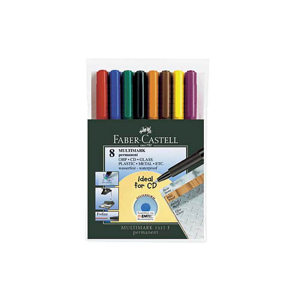 4005401020134 - Folienstift Multimark 1513 F farbig sortiert 06 mm 8er Etui permanent 4005401020134 8 Stück