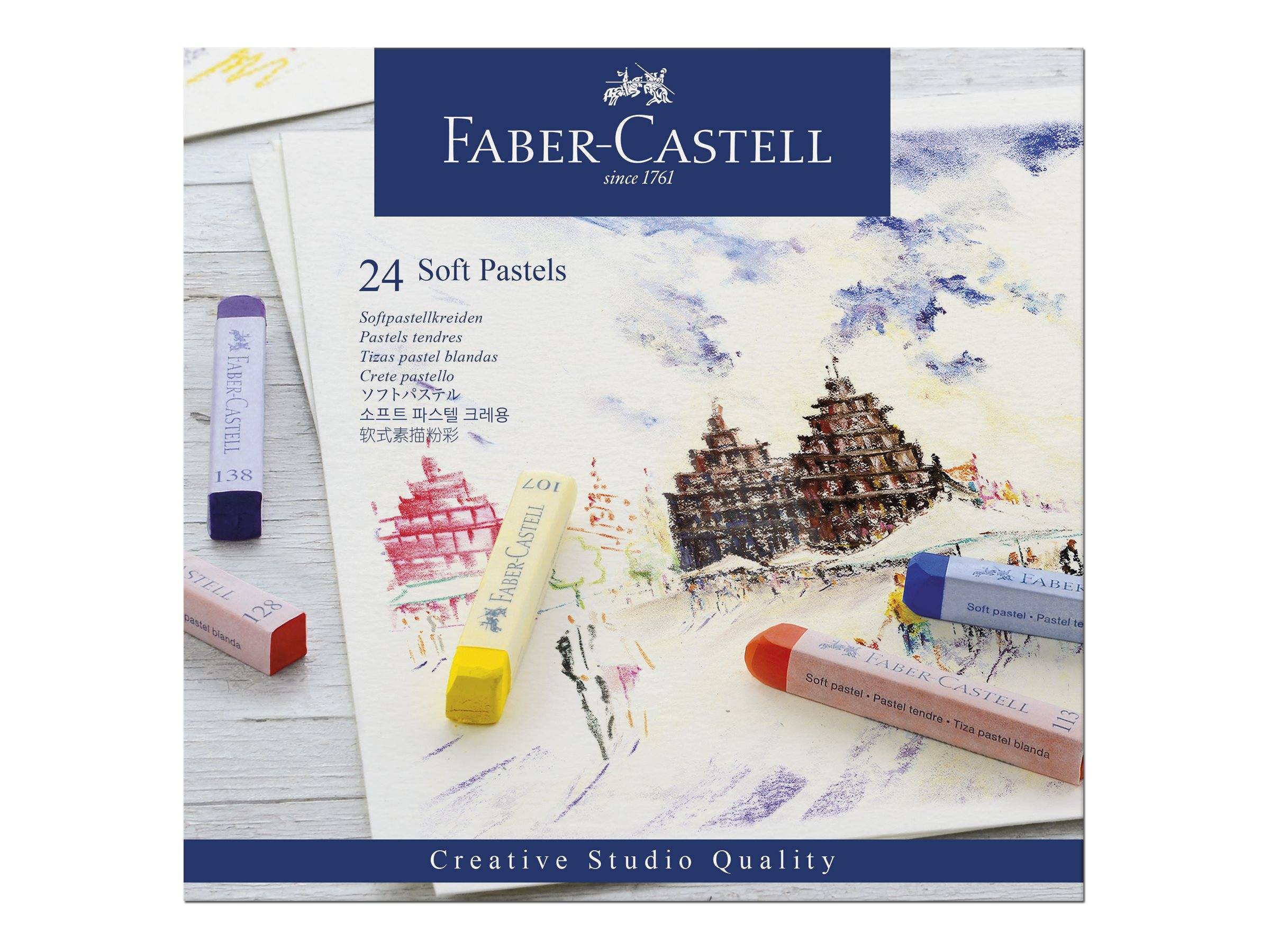 4005401048879 - FABER-CASTELL Softpastellkreiden 24er Kartonetui 3 Stk