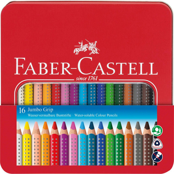 4005401109167 - FABER-CASTELL Buntstifte Farbstifte Jumbo GRIP 16er Mehrfarbig