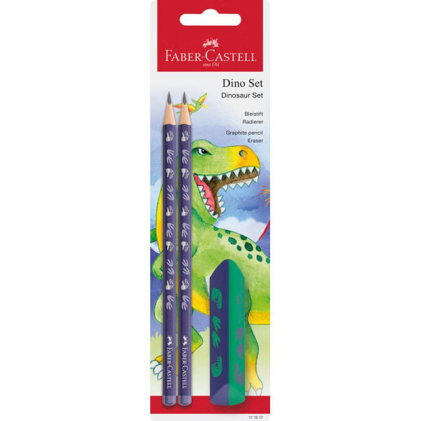 4005401115175 - Schreibset 3tlg Dino blau 4005401115175 Faber-Castell