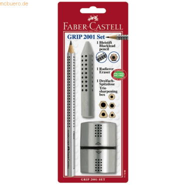 4005401119968 - Bleistift-Set GRIP Set 111996 silbergrau kA B 4005401119968 Faber-Castell