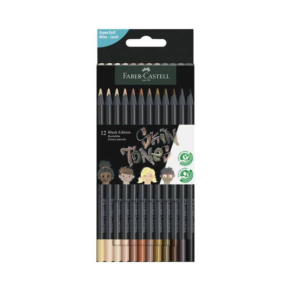 4005401164142 - FABER-CASTELL Black Edition Skin Tones Buntstifte farbsortiert 12 St