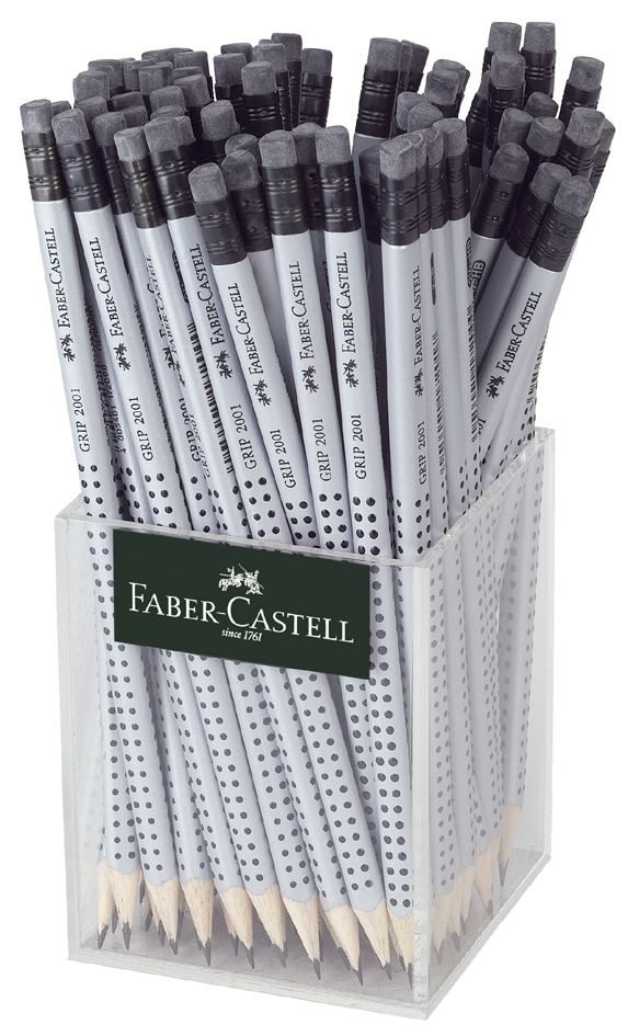 4005401172239 - FABER-CASTELL Bleistift GRIP 2001 mit Radierer im Köcher