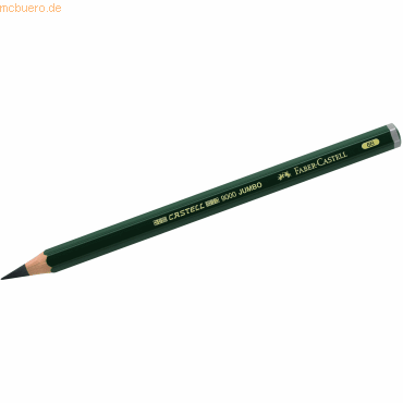 4005401193067 - 6 x Bleistift Castell 9000 Jumbo 6B mit Radierer 4005401193067 - 6 x Bleistift Castell 9000 Jumbo 6B mit Radierer
