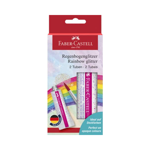 4005401250890 - Glitterglue Glitzer Regenbogen 2x12ml  4005401250890 Faber Castell 24 Gramm