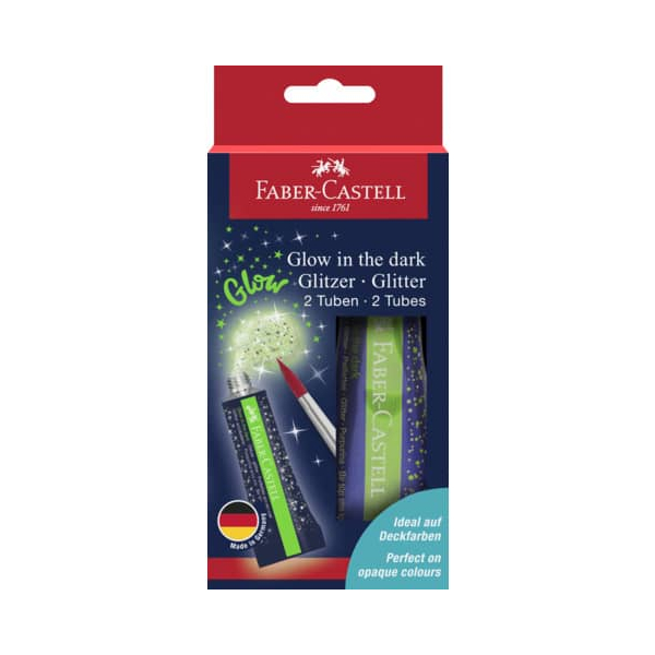 4005401250920 - Glitterglue Glitzer Glow in the Dark 2x12ml 4005401250920 Faber Castell 24 Gramm