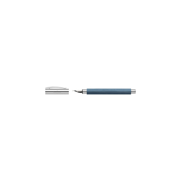 4005401471400 - FABER-CASTELL Ambition Edelharz Patronenfüller blau silber M (mittel)