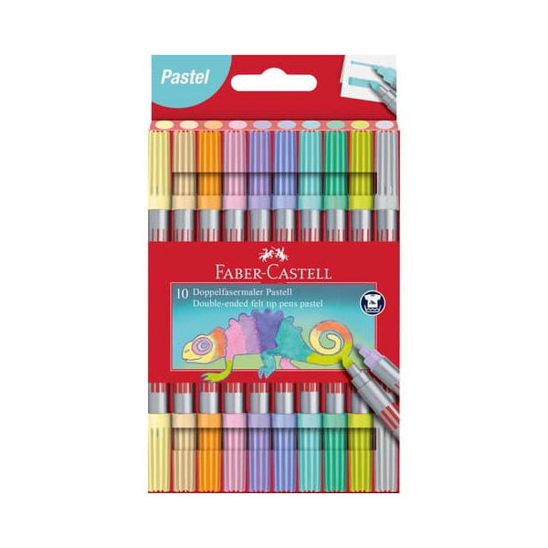 4005401511120 - FABER-CASTELL Filzstifte Faber Doppelfasermaler 10er 10 + 30 + 50 mm Mehrfarbig