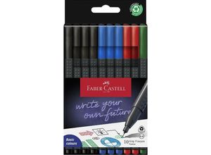 4005401516910 - Fineliner FABER-CASTELL Grip Strichbreite 04 mm ergonomische Griffzone für Rechts- & Linkshänder auswaschbar Office-Farben 10 Stück in Kartonetui