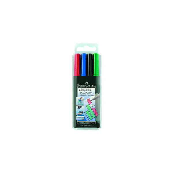 4005401524045 - Folienstift Multimark 1524 S farbig sortiert 04 mm 4er-Etui non-permanent 4005401524045 4 Stück