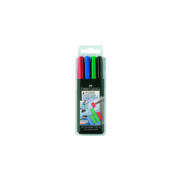 4005401526049 - Folienstift Multimark 1526 M farbig sortiert 10 mm 4er Etui non-permanent 4005401526049 4 Stück