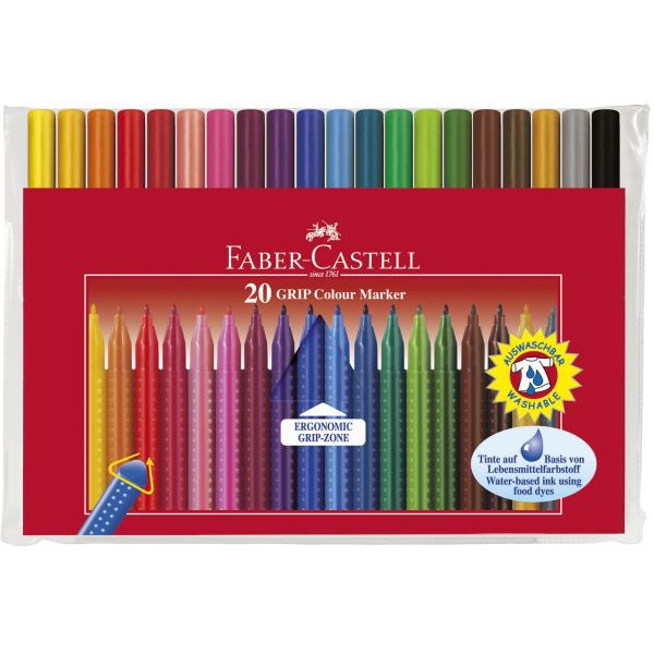 4005401553205 - Fasermaler Grip Colour Marker 20er Etui farbig sortiert