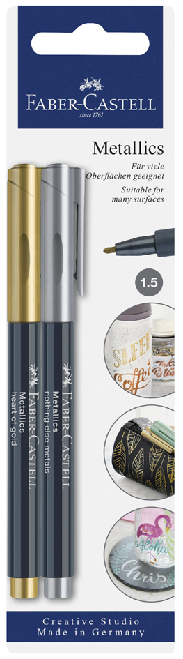 4005401607960 - FABER-CASTELL Metallics Marker 2er Blisterkarte