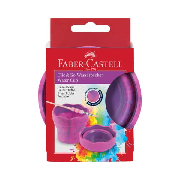 4005401815273 - Wasserbecher  Clic&Go pink marble 4005401815273 Faber-Castell