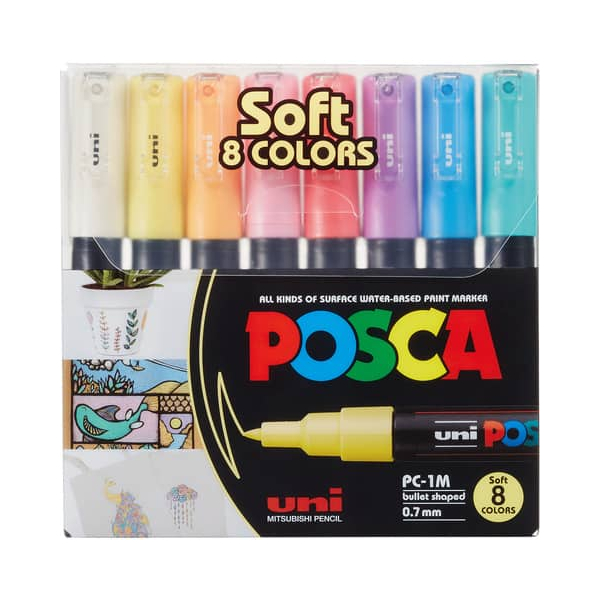 4005401867241 - Pigmentmarker Uni Posca 8ST Pastell 4005401867241 UNI-BALL