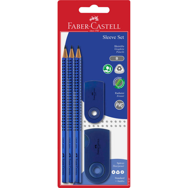 4005402170579 - FABER-CASTELL Schreibsets Schulset GRIP 2001 blau B